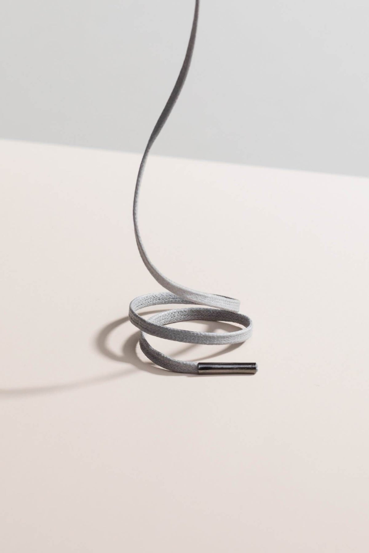 Aluminium Grau - 3mm Flache Gewachste Schnürsenkel