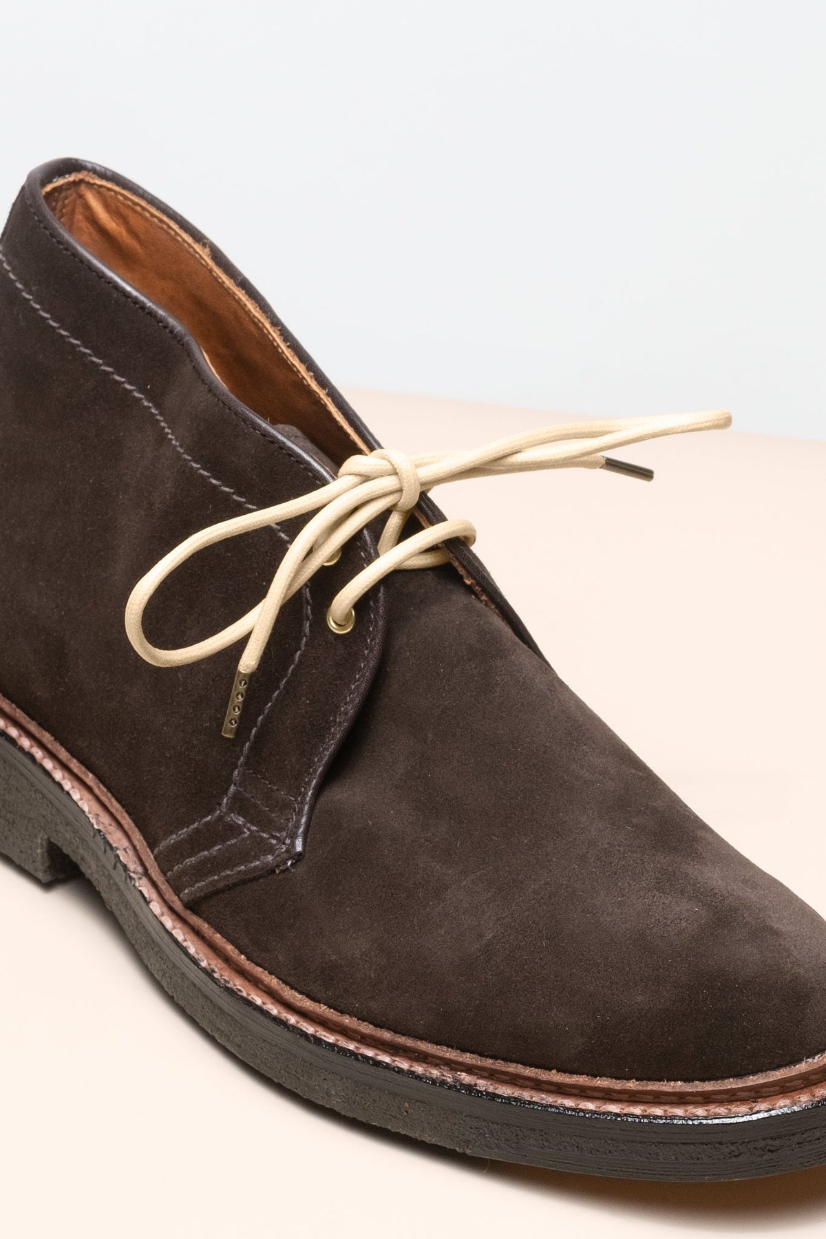Champagner - 4mm Runde gewachste Schnürsenkel für Stiefel und Schuhe aus 100% Bio-Baumwolle - Senkels