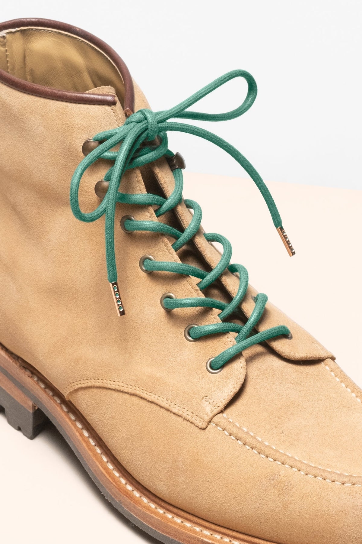 Jagdgrün - 4mm Runde gewachste Schnürsenkel für Stiefel und Schuhe aus 100% Bio-Baumwolle - Senkels