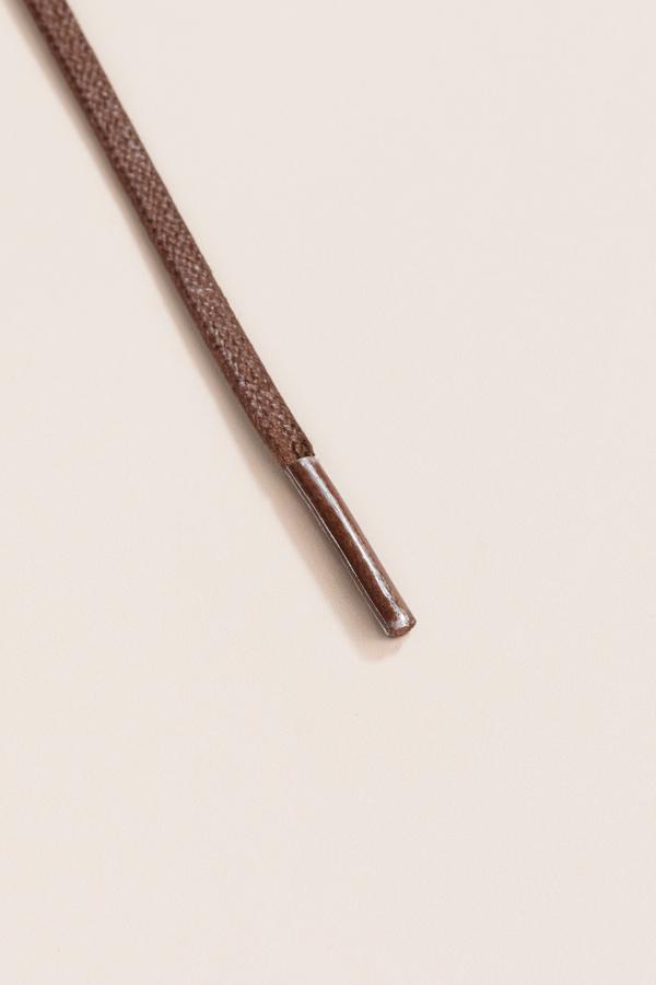 Medium Brown - 3mm Flat Waxed Shoelaces