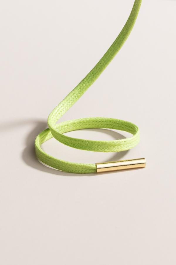 Pastel Green- 3mm Flat Waxed Shoelaces