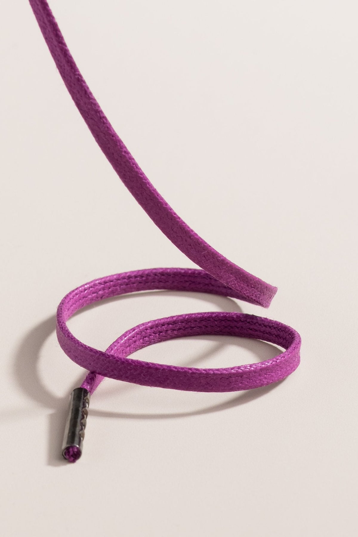 Plum - 3mm Flat Waxed Shoelaces