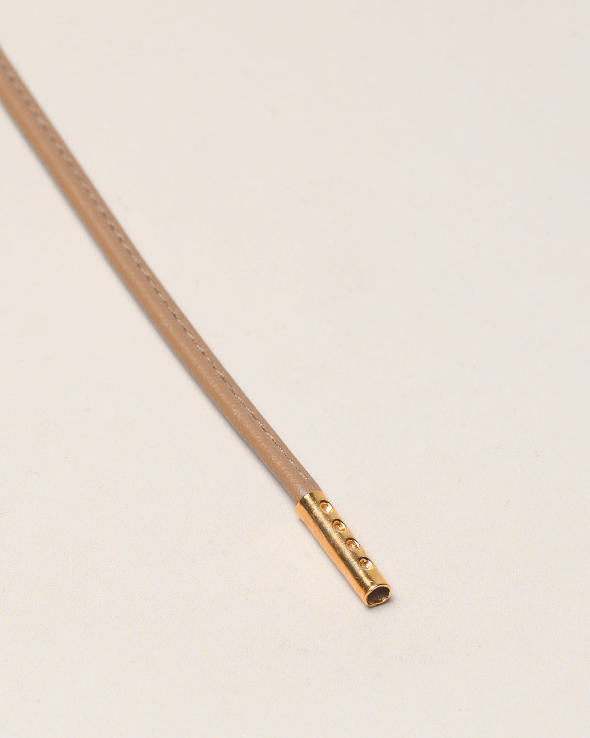 Saddle Brown - 4mm Stitched Leather Shoelaces