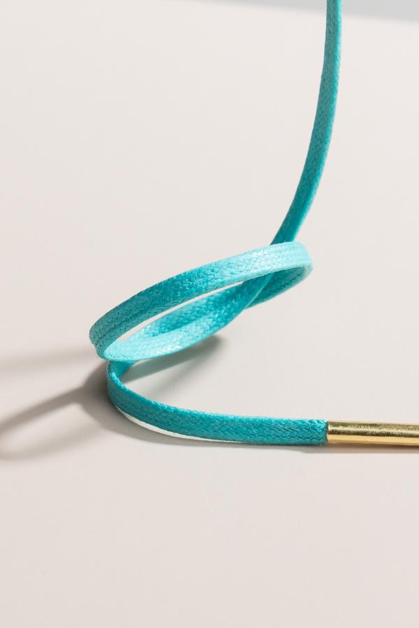 Turquoise - 3mm Flat Waxed Shoelaces