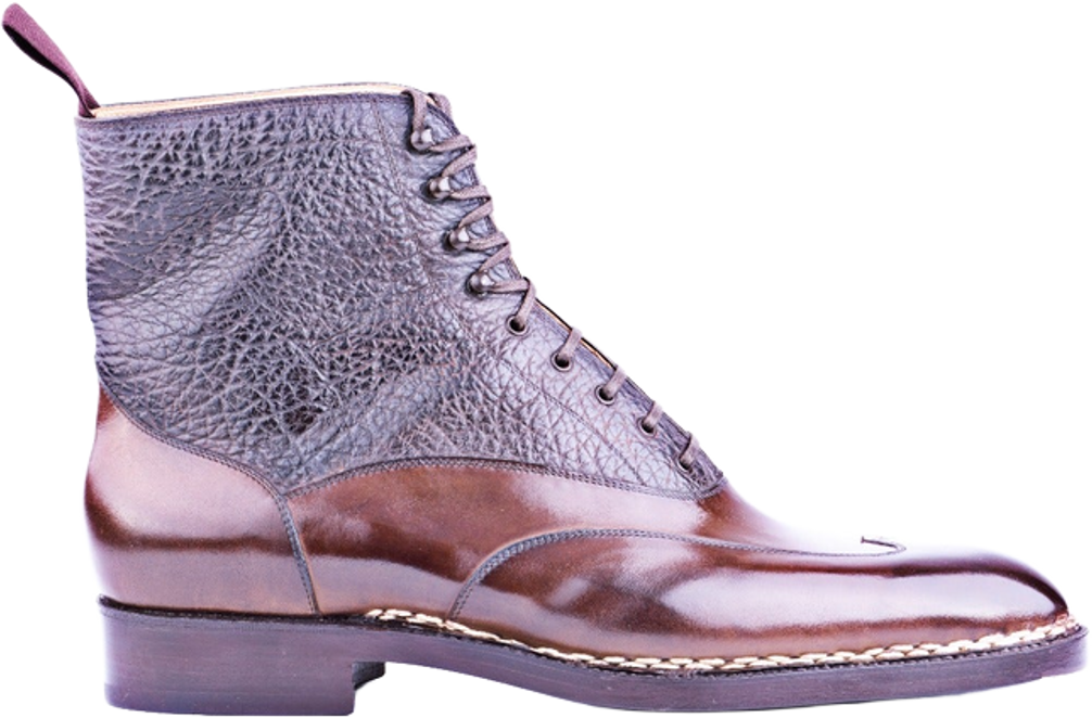 Saint Crispins High cut boot, long wing tip with middle tulip cut
