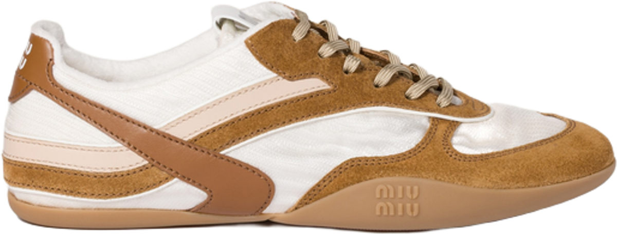 Miu Miu Gymnasium Technical Fabric And Suede Sneakers