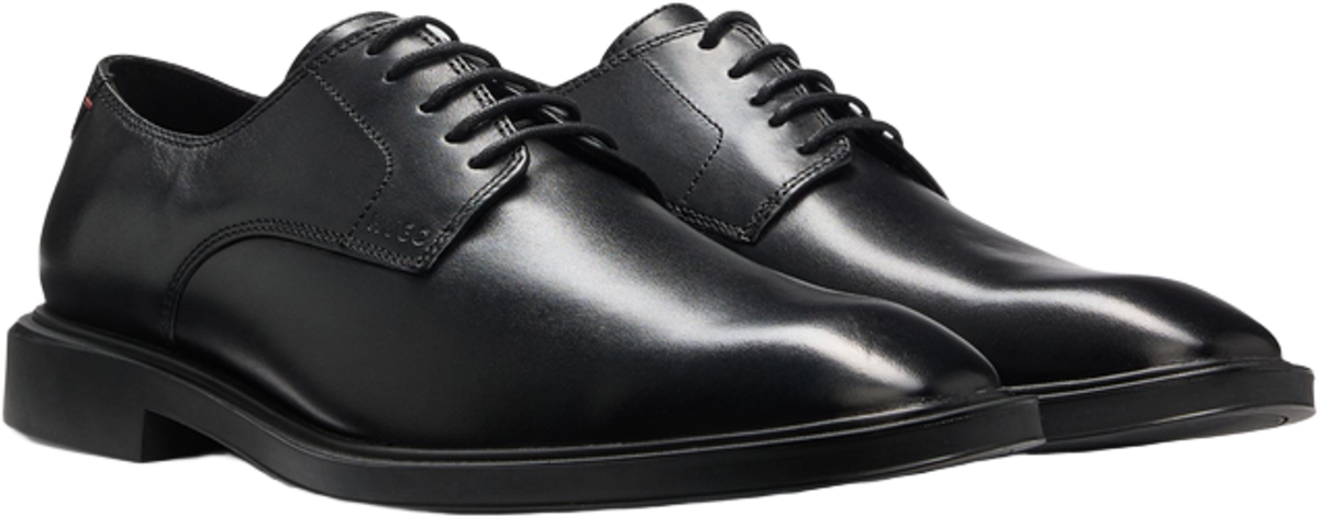 Hugo Boss Derby Shoes In Smooth Leather With Embossed Logo