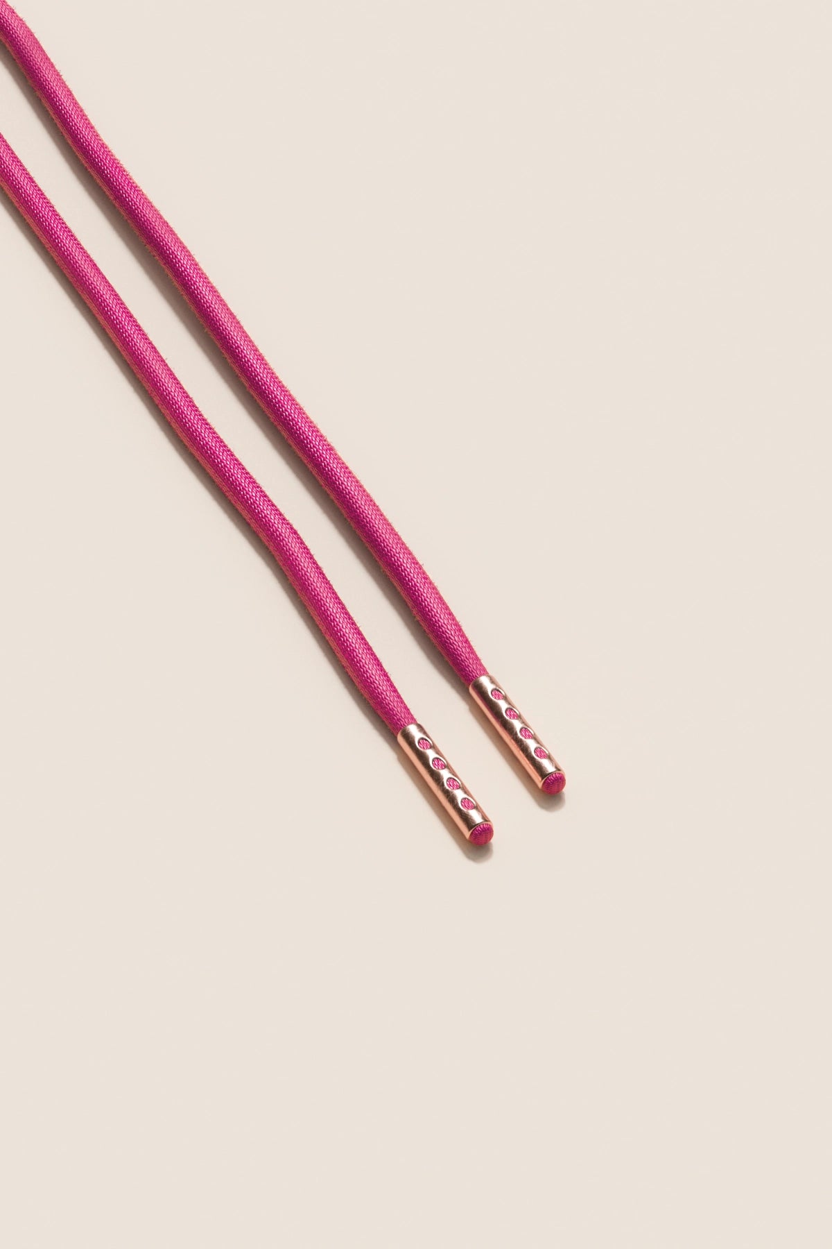 Senkels Hibiscus 4mm Round Waxed Shoelaces with Rose Gold Aglets