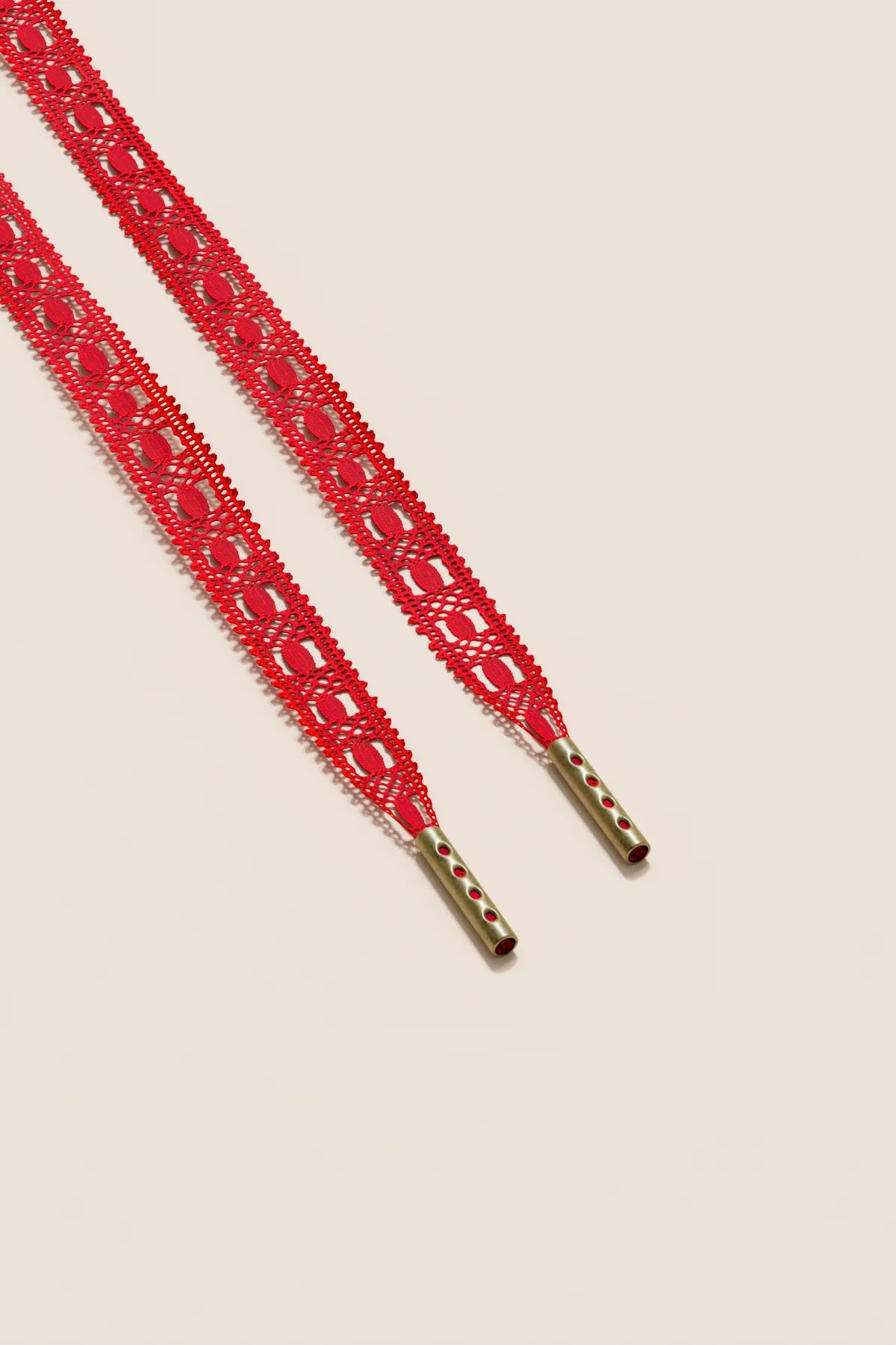 Senkels Pomegranate Crochet Shoelaces with Brass Aglets