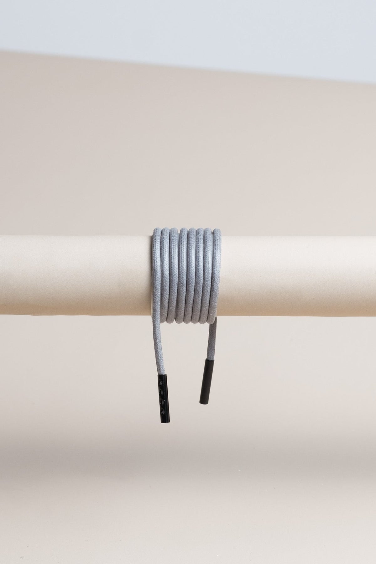 Aluminium Grey - Round Waxed Shoelaces | Senkels
