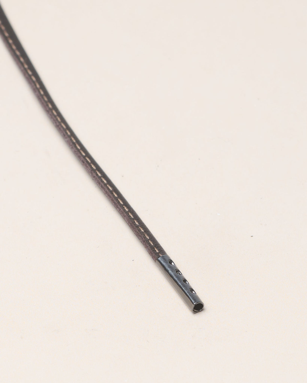 Dark Brown - 4mm Stitched Leather Shoelaces