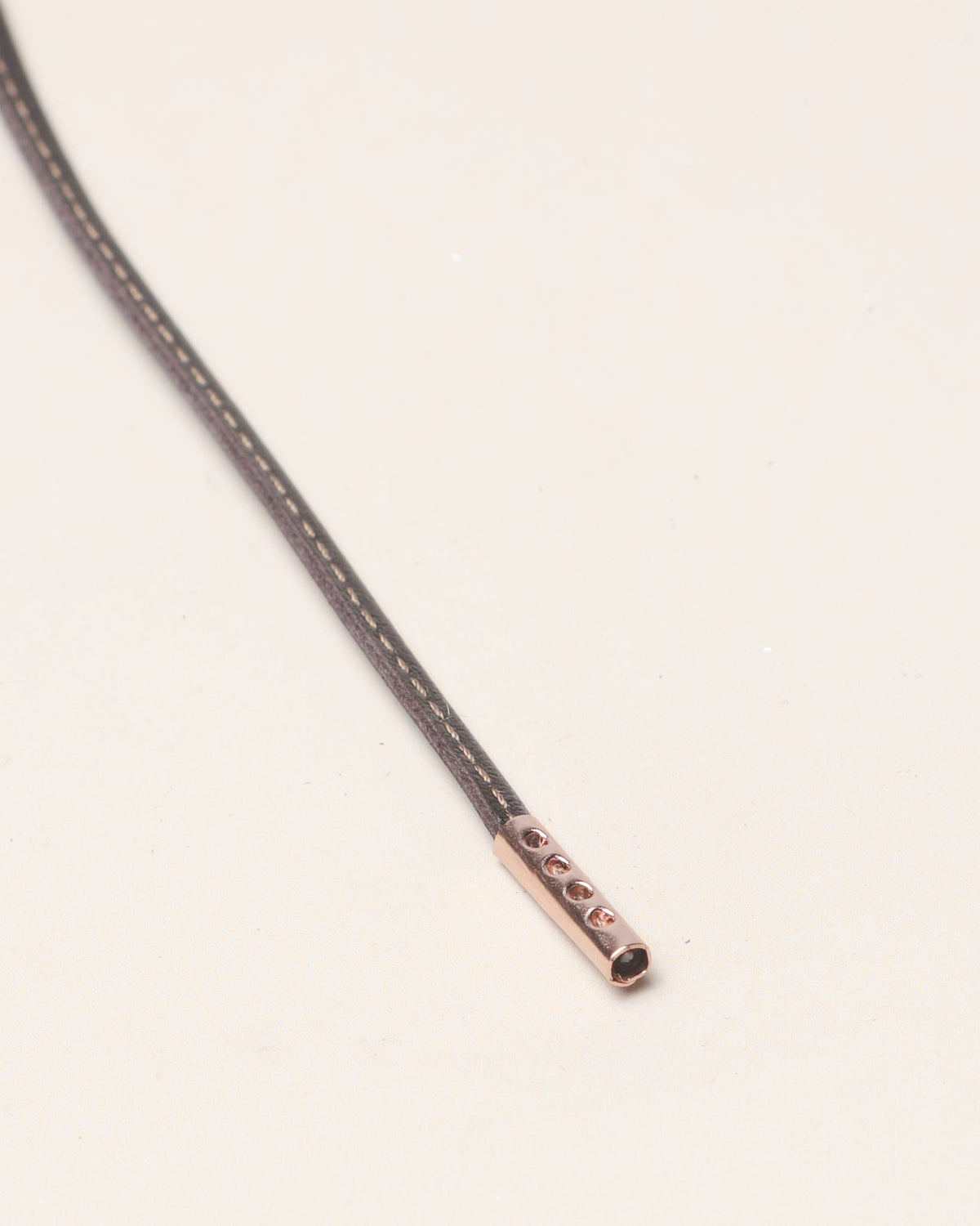 Dark Brown - 4mm Stitched Leather Shoelaces
