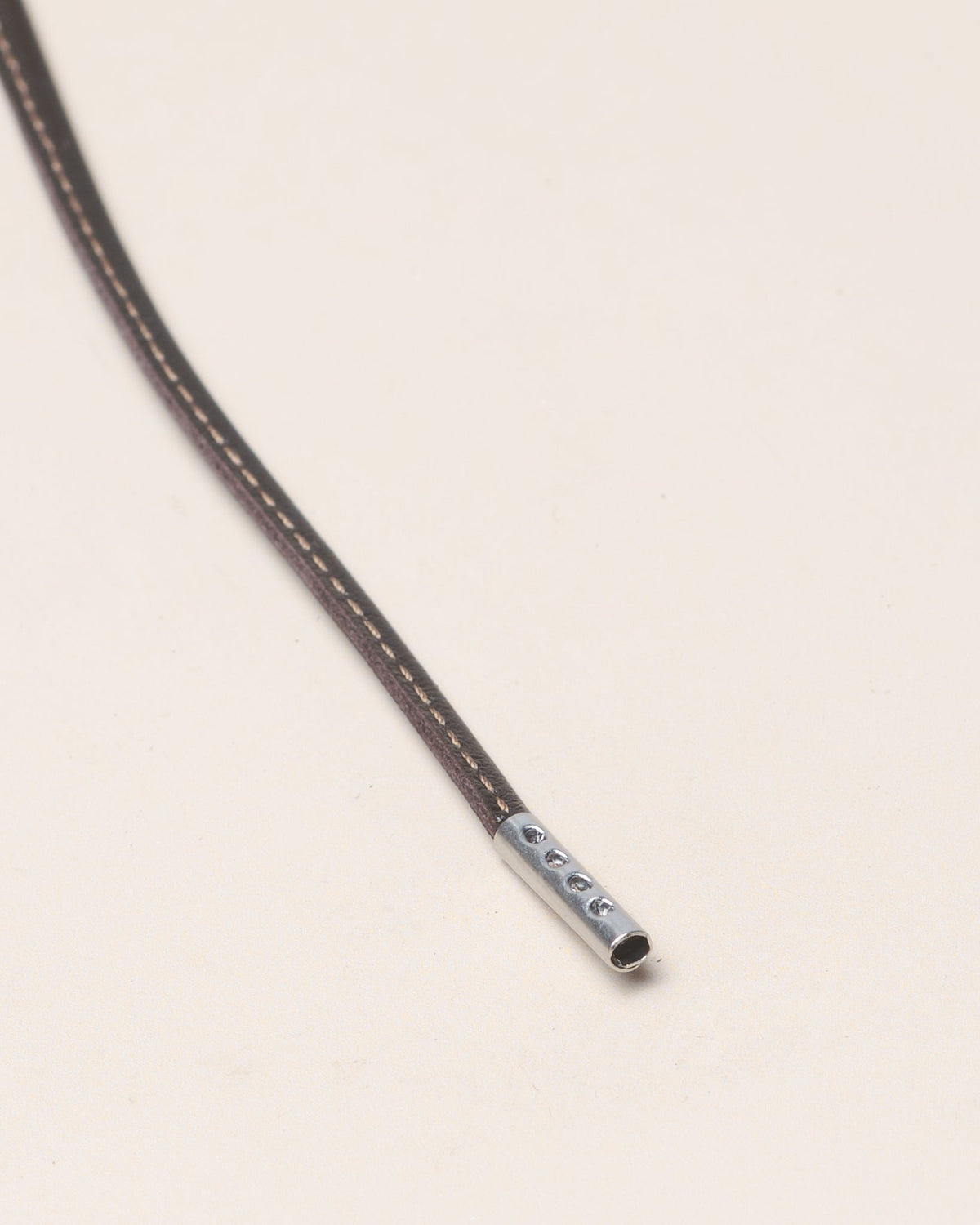 Dark Brown - 4mm Stitched Leather Shoelaces
