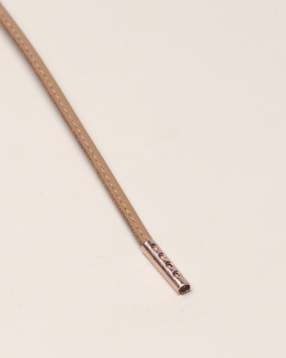 Saddle Brown - 4mm Stitched Leather Shoelaces