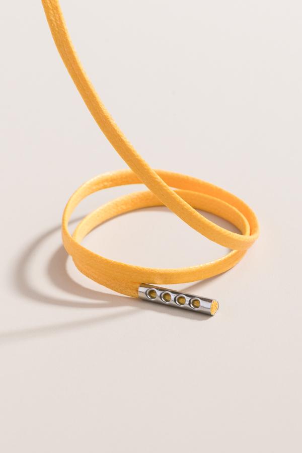 Gelb - 3mm Flache Gewachste Schnürsenkel